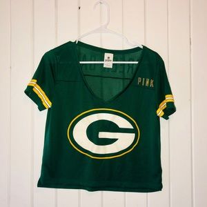 VS PINK Green Bay Packers Crop Jersey